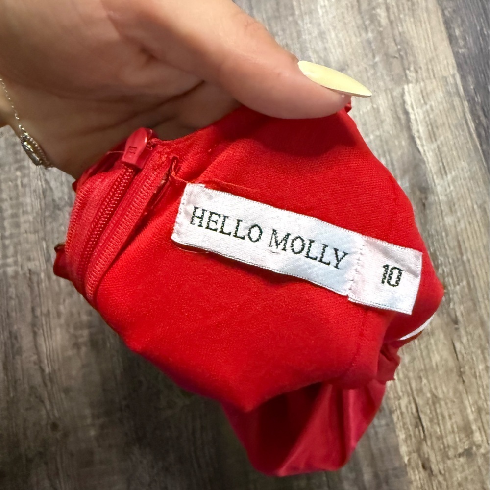 Hello Molly Bold Red Dress - Picture 3 of 5